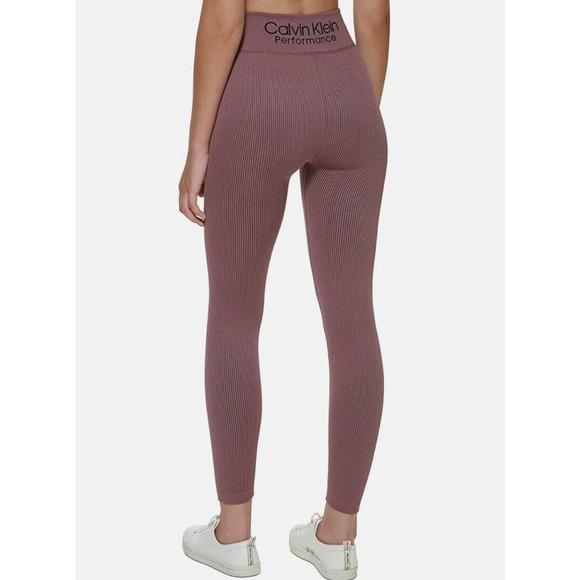 Calvin Klein Women's High Waist Moisture Wicking Leggings Purple Large NWT - Picture 5 of 6